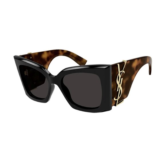 NEW SL M119 BLAZE 003 SAINT LAURENT SLM119 003 BLACK BROWN SUNGLASSES - Picture 1 of 6